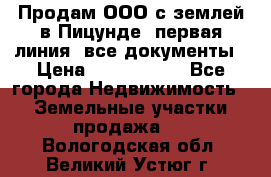 Продам ООО с землей в Пицунде, первая линия, все документы › Цена ­ 9 000 000 - Все города Недвижимость » Земельные участки продажа   . Вологодская обл.,Великий Устюг г.